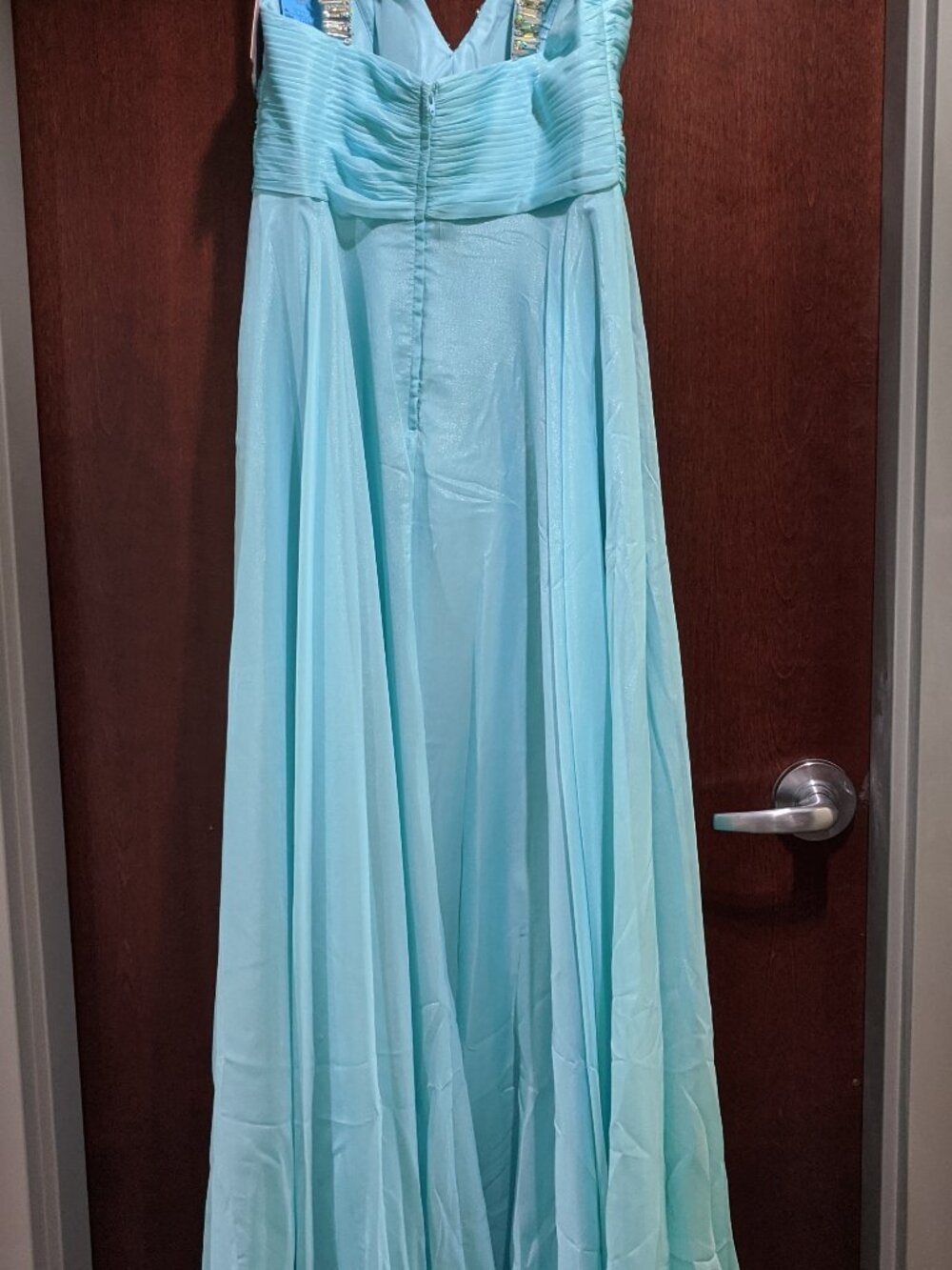 Blush Prom 9777 Size 14 Light Blue Prom Dress - Picture 6 of 8